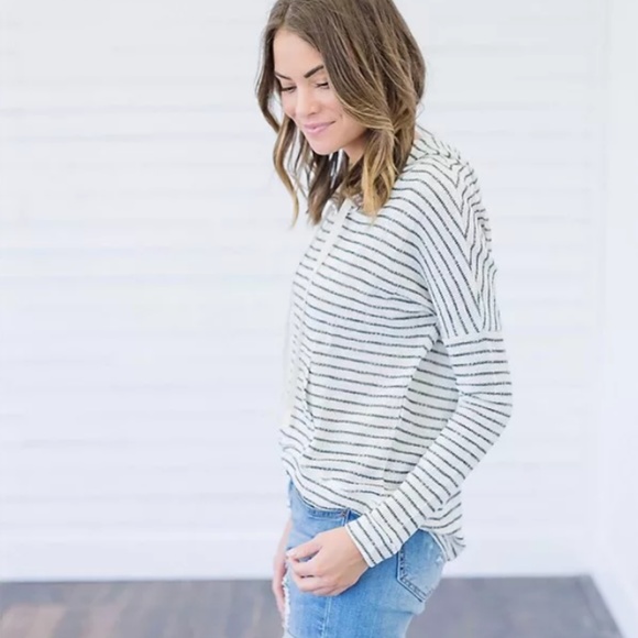 Terry Striped Hoodie - Picture 4 of 4